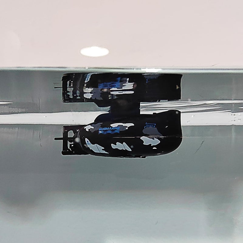 Tipmant Mini RC Submarine Remote Control Boat Ship Military Model Electric Water Toy Waterproof Diving Kids Gift Black - Image 3